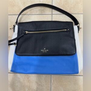 Kate Spade Cobble Hill Marsala Shoulder Bag Oyster Blue/Multi MESSENGER 15”x11”